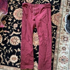 Burgundy 513 Levis 36x33